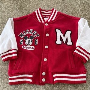 Disney Mickey Mouse Toddler Boy Varsity Bomber Jacket Size 2T